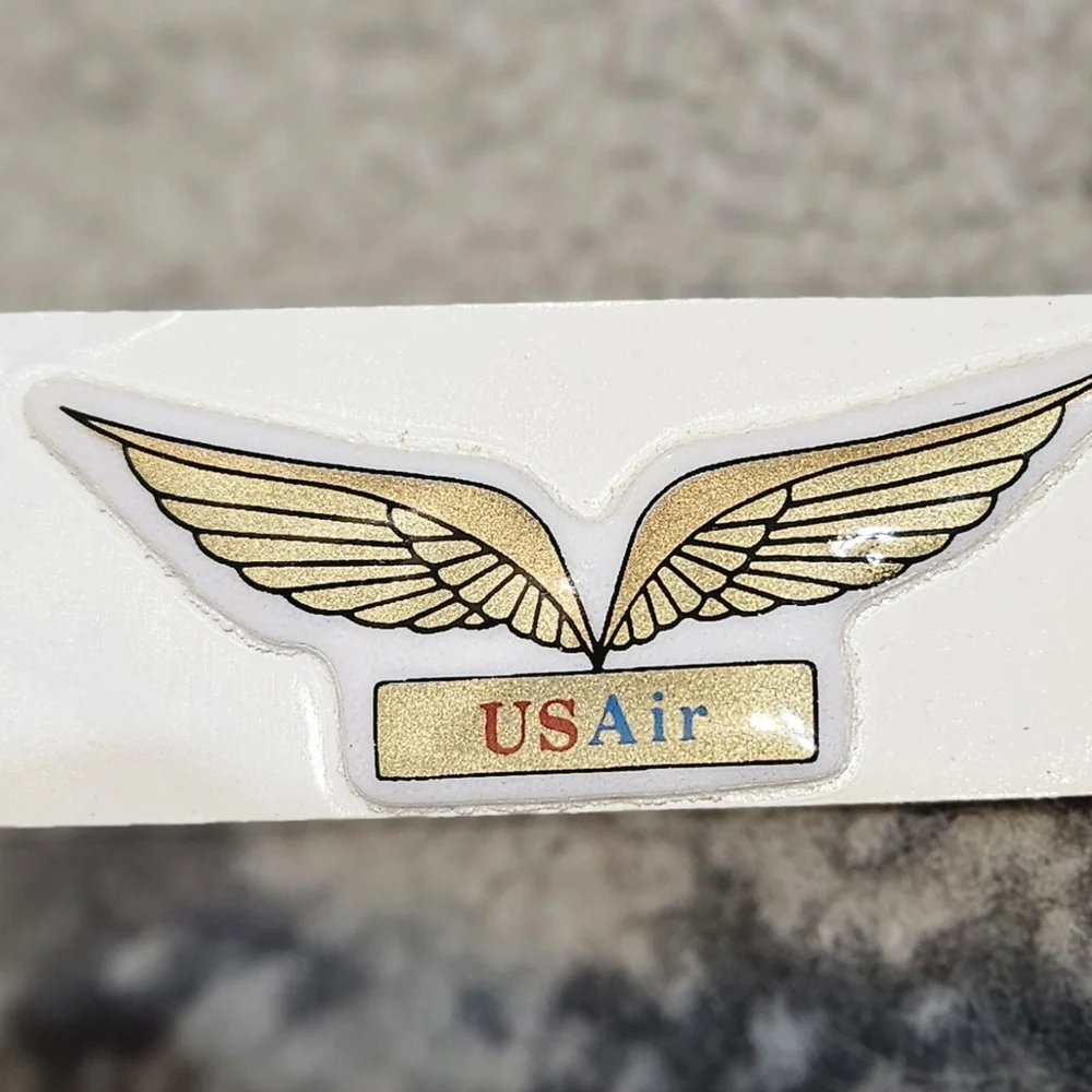 US Air child's stick-on airline wings unused‎ in sleeve ca 1970s